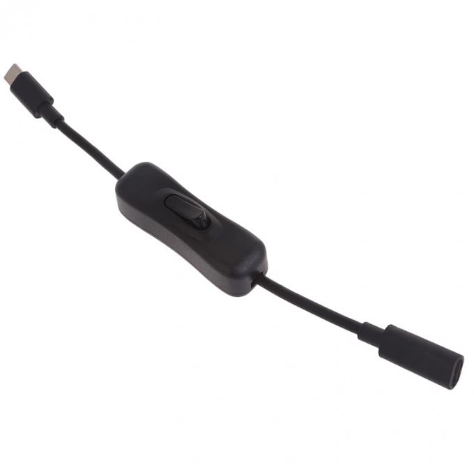Homem para Mulher USB Tipo C para C Ligue e desligue Cable de extensão de carregamento de dados para telefone de lâmpada LED Raspberry Pi 5