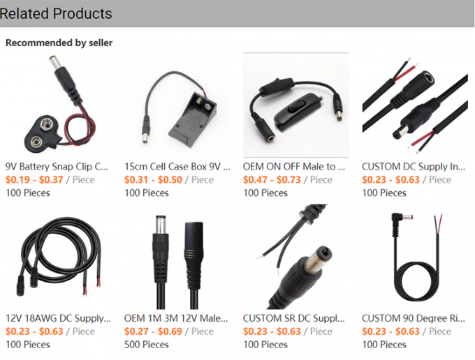 9V Bateria Snap Clip Connector para DC Macho 5.5 2.1mm Jack Plug Power Cable para suportes de bateria 0