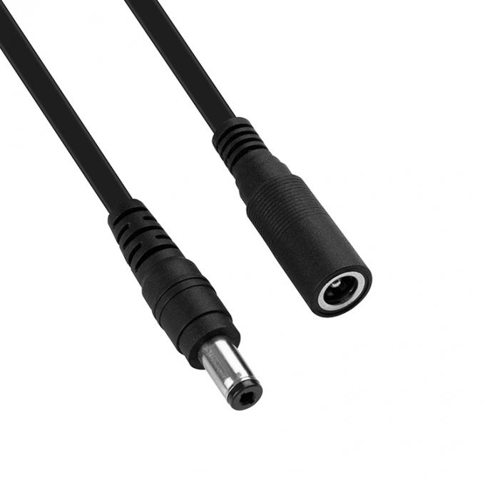 1m 3m 5m 12V Homem para Homem Fêmea Flat DC 5.5x2.1mm 5.5x2.5mm 3.5x1.35mm Jack de barril cabo de extensão de energia para CCTV câmera LED 5