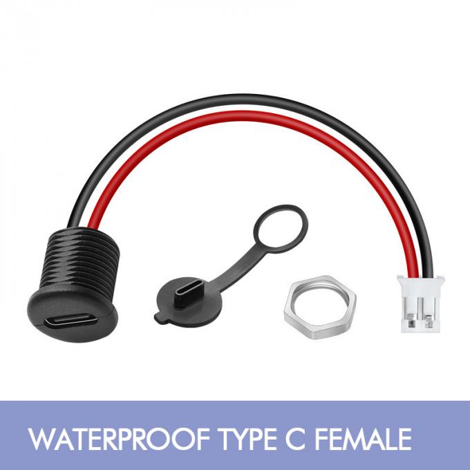 IP67 IP68 tampa à prova d'água USB tipo C Jack de tomada feminina para 2 pinos PH 2.0 XH 2.54 SH1.0 VH ZH MX cabo de conector 0