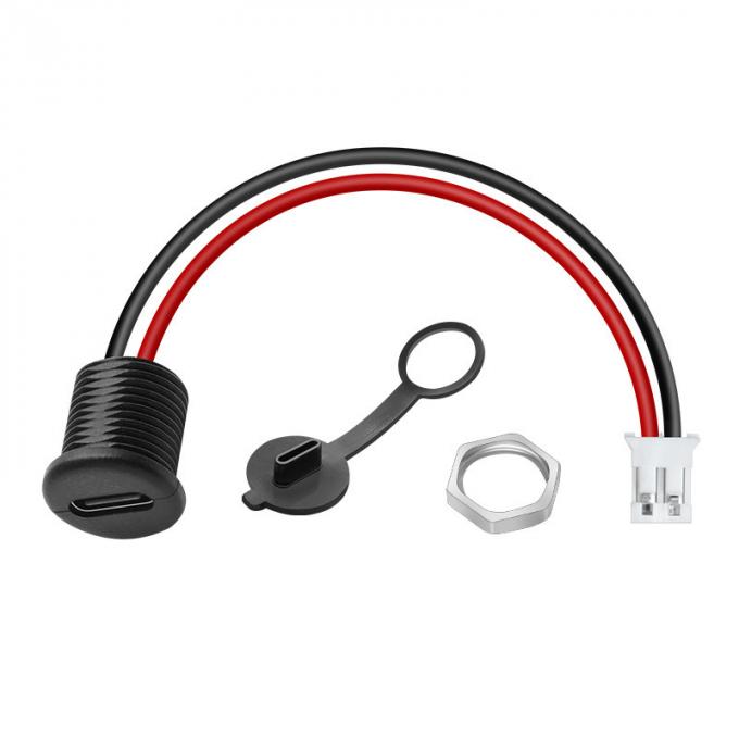 IP67 IP68 tampa à prova d'água USB tipo C Jack de tomada feminina para 2 pinos PH 2.0 XH 2.54 SH1.0 VH ZH MX cabo de conector 3