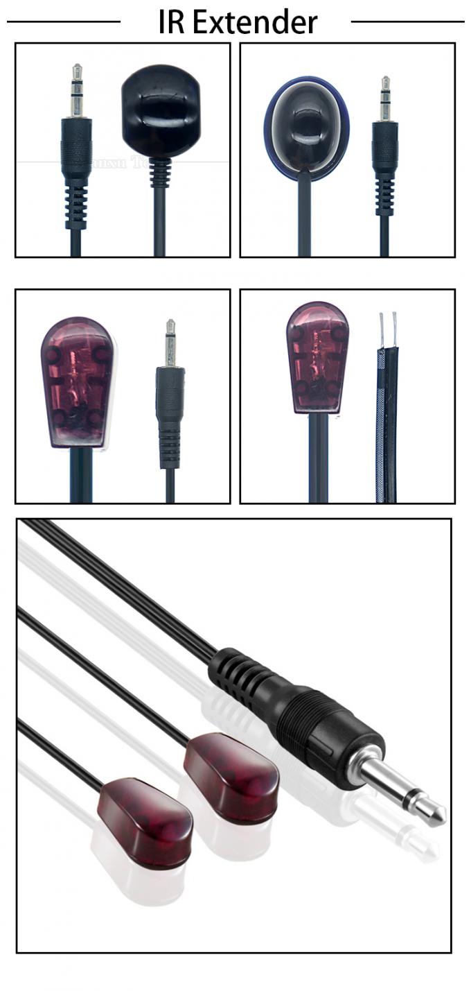 3.5mm Jack Audio Jack Infravermelho Receptor IR Emittor Transmitter Repeater Extender Cable para Cabos de Cable DVR TV STB 0