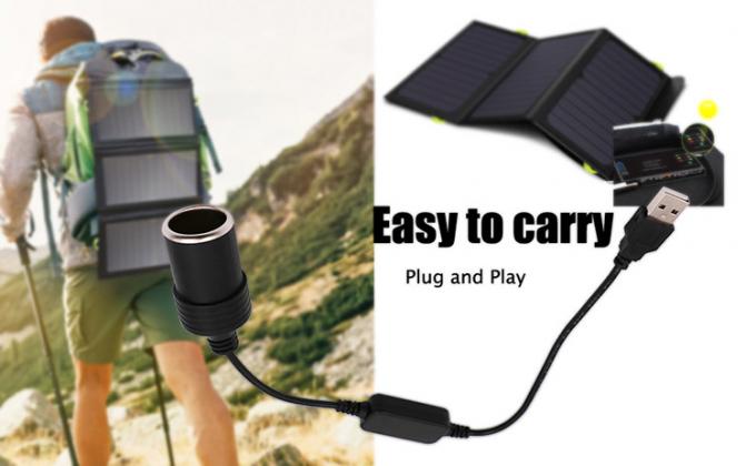Configurar carregador USB A macho 5V a 12V cigarro de automóvel LIGHTER Socket Female Converter Cable 7