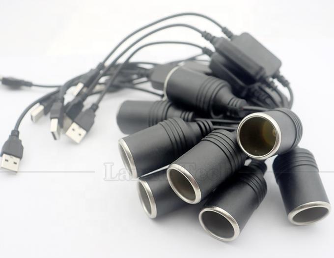Configurar carregador USB A macho 5V a 12V cigarro de automóvel LIGHTER Socket Female Converter Cable 6