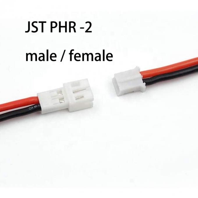 Homem Fêmea 2 pin JST PH 2.0 Pitch 2.0mm Conector Wire Harness Cable 3
