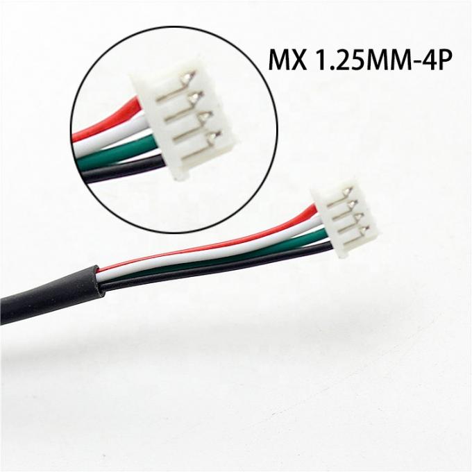Custom 4 Pin Dupont 2.54mm para Molex 1.25mm Pitch Connector Arnês de Armadilha de Arame 2