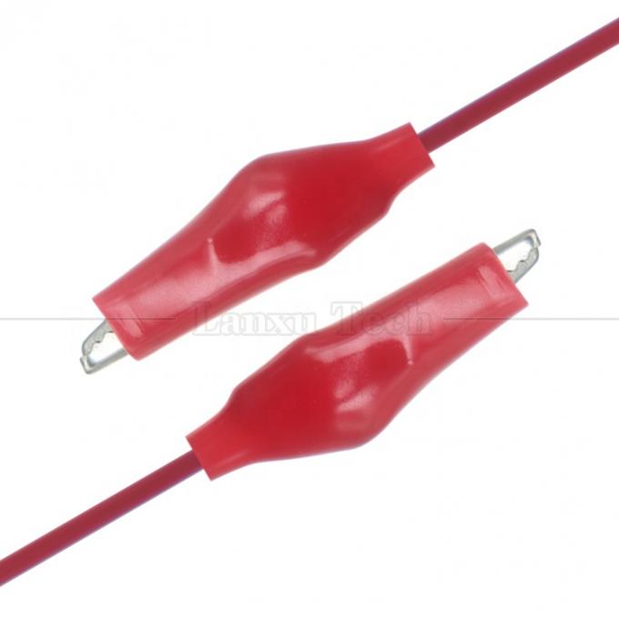 Negro Vermelho Eletrônico Alligator Crocodile Grampos Clips Bateria Cable Power Test 2