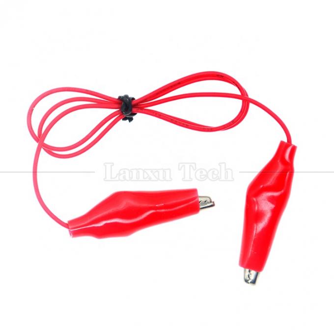 Negro Vermelho Eletrônico Alligator Crocodile Grampos Clips Bateria Cable Power Test 5
