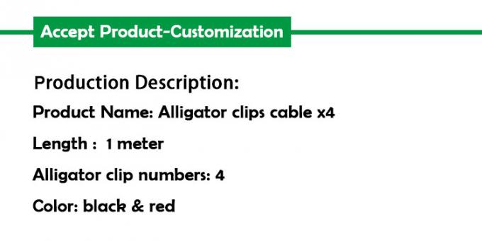 12v duplo fim preto vermelho eléctrico teste leva Jumper fio de jacaré crocodilo clips cabo 0