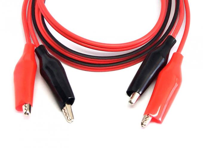 12v duplo fim preto vermelho eléctrico teste leva Jumper fio de jacaré crocodilo clips cabo 7