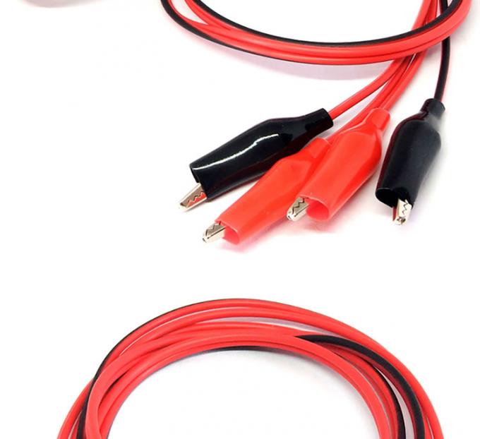 12v duplo fim preto vermelho eléctrico teste leva Jumper fio de jacaré crocodilo clips cabo 6