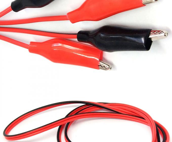 12v duplo fim preto vermelho eléctrico teste leva Jumper fio de jacaré crocodilo clips cabo 5