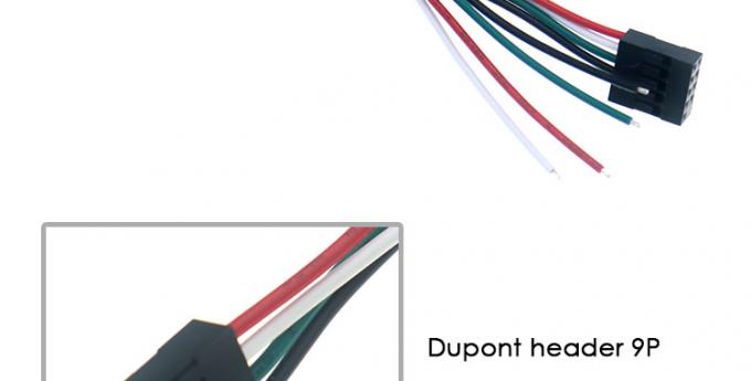 OEM 2.54mm Pitch 9 PIN Header Dupont Conector Cabos de arnês de fio 3