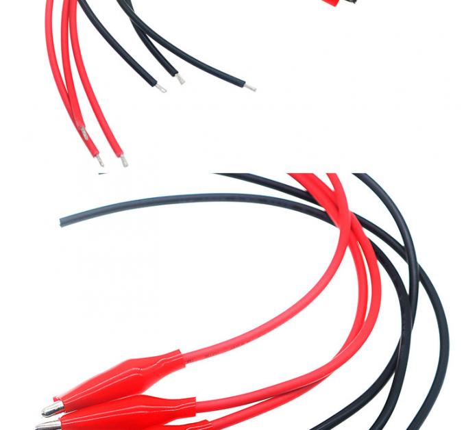 12V vermelho preto clipes de jacaré cabo de bateria 1