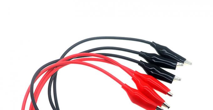 12V vermelho preto clipes de jacaré cabo de bateria 0