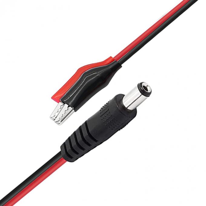 2.1mmx5.5 mm 12V DC Jack masculino para conectores de cabo de alimentação de clipe de jacto para iluminação de câmera de segurança de CCTV 1
