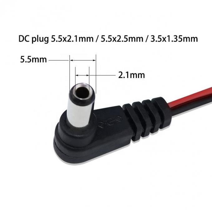 Custom OEM DC Barrel Jack para JST XH 2 Pin 2.54 Pitch Power Cable 1