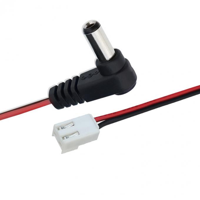 Custom OEM DC Barrel Jack para JST XH 2 Pin 2.54 Pitch Power Cable 4