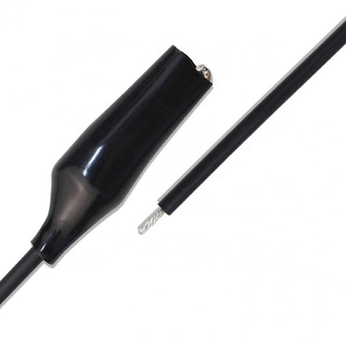 Cable de alimentação de teste de clipe de jacaré único preto vermelho 3