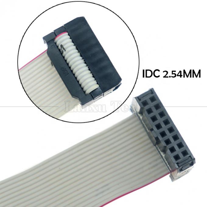 Mulher para Mulher 16 PIN 1,27mm Pitch IDC 2,54mm Conector GPIO Cable de fio de fita plana cinza para discos rígidos CD Raspberry Pi 1