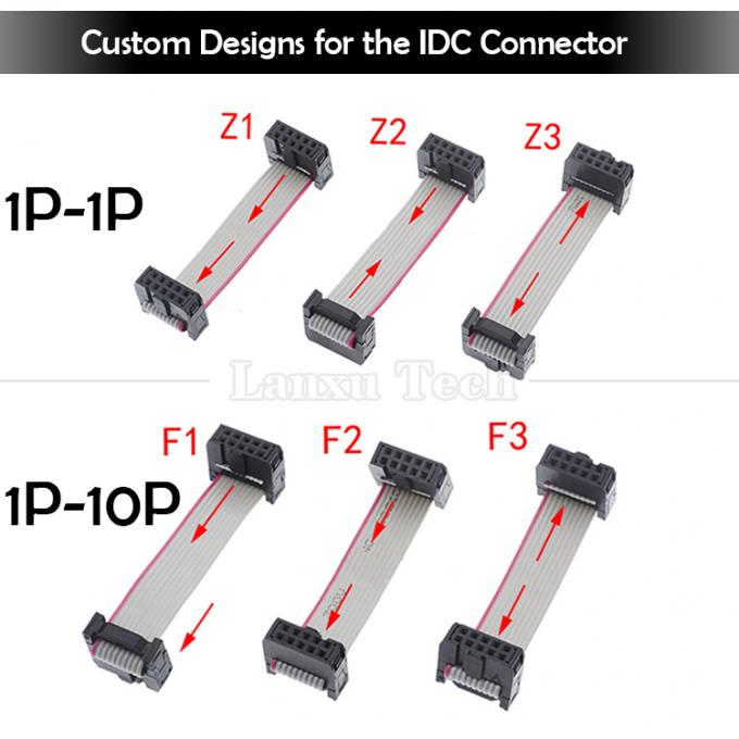 Mulher para Mulher 10 PIN 1,27mm Pitch IDC 2,54mm Conector GPIO Cable de fio de fita plana cinza para discos rígidos CD Raspberry Pi 6