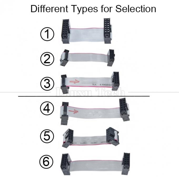 Personalizado 4 a 80 10 16 18 20 30 40 50 60 64 PIN 1,27 mm Pitch FCC IDC 2,54 mm Conector Flat Ribbon Cable 2