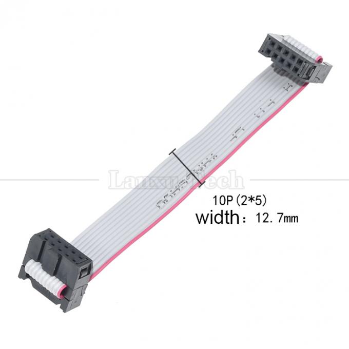6 8 10 12 14 16 18 20 24 26 30 32 34 40 50 60 64 PIN 1,27 mm Pitch IDC 2,54 mm 2,0 mm Conector Cable de fio de fita plana cinza 7