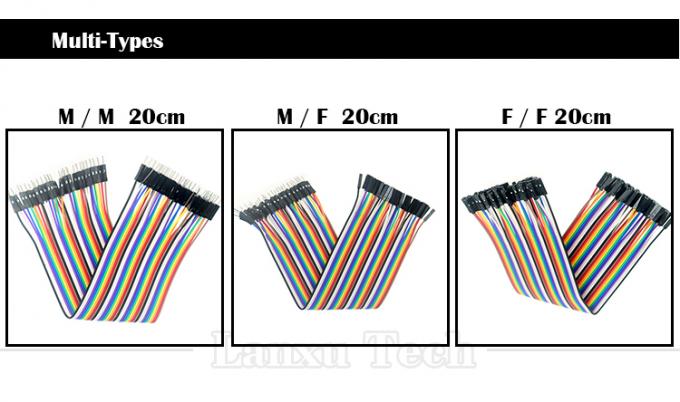 10cm 20cm 30cm Fêmea para Fêmea Homem para Homem 40 Pin Dupont Connector Painel GPIO Jumper Wires para Arduino Raspberry Pi 1