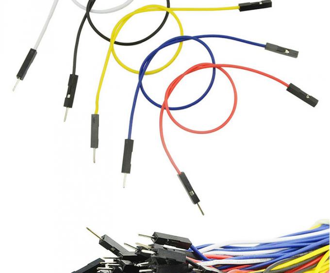 Homem para Homem Mulher para Mulher 2.54mm 1 Pin Dupont Conector Sem Soldadura Painel Jumper fio para Arduino 1