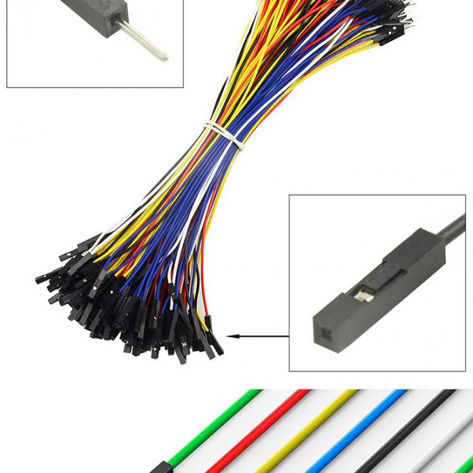 Homem para Homem Mulher para Mulher 2.54mm 1 Pin Dupont Conector Sem Soldadura Painel Jumper fio para Arduino 3