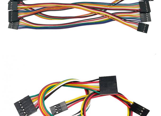 2p 3p 4p 5p 6p 7p 8p 9p 10p Fêmea para Fêmea 2.54mm Dupont conector cinta Jumper fio 4