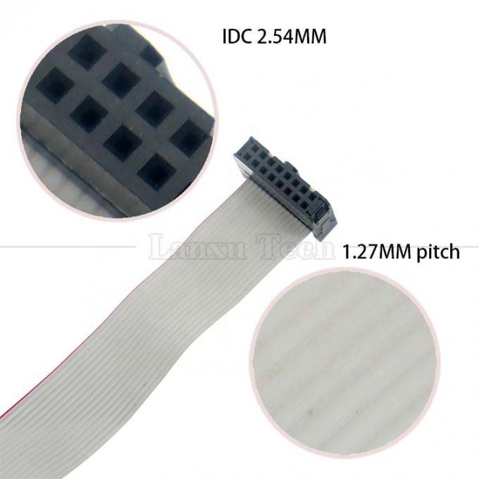 6 8 10 12 14 16 18 20 24 26 30 32 34 40 50 60 64 PIN 1,27 mm Pitch IDC 2,54 mm 2,0 mm Conector Cable de fio de fita plana cinza 4