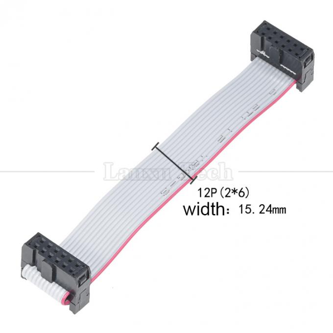 6 8 10 12 14 16 18 20 24 26 30 32 34 40 50 60 64 PIN 1,27 mm Pitch IDC 2,54 mm 2,0 mm Conector Cable de fio de fita plana cinza 8