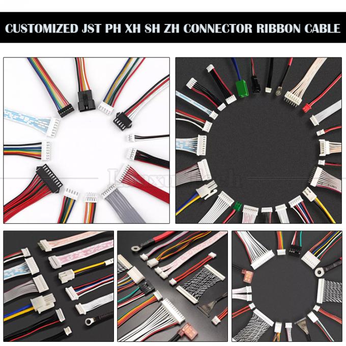 JST 2.54 2.0 1.0 Pitch Female PH XH ZH SH VH Flat Ribbon Cable para computador Painel LCD de disco rígido 0