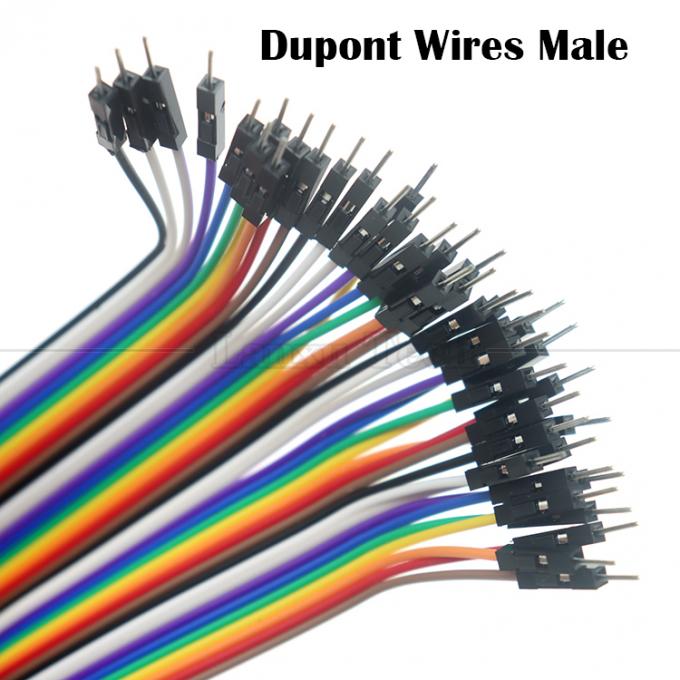 10cm 20cm 30cm 40 Pin Homem para Homem Mulher para Mulher Dupont GPIO Painel Rainbow Ribbon Jumper Cabos para Raspberry Pi 2