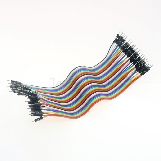 10cm 20cm 30cm 40 Pin Homem para Homem Mulher para Mulher Dupont GPIO Painel Rainbow Ribbon Jumper Cabos para Raspberry Pi 5
