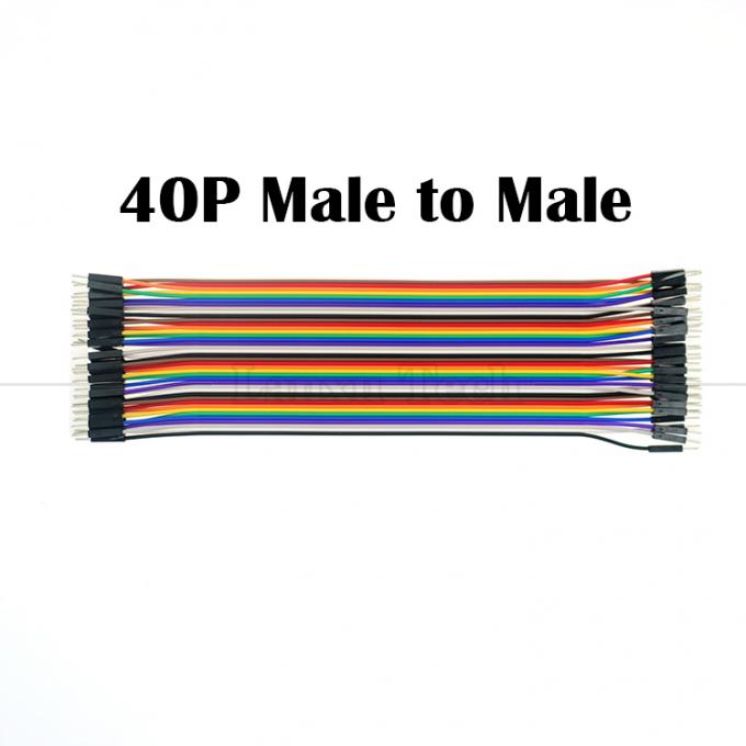 10cm 20cm 30cm 40 Pin Homem para Homem Mulher para Mulher Dupont GPIO Painel Rainbow Ribbon Jumper Cabos para Raspberry Pi 4