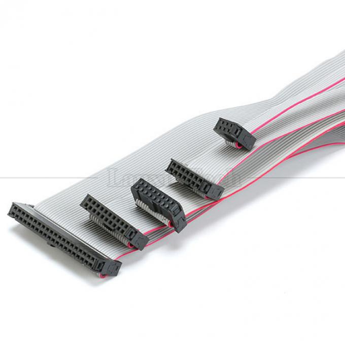 IDC 2.54mm Conector 8 10 12 14 16 18 20 30 40 50 60 PIN 1.27mm Pitch Grey Flat Ribbon Cable 8