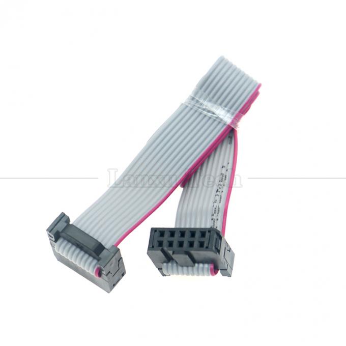 Mulher para Mulher 10 PIN 1,27mm Pitch IDC 2,54mm Conector GPIO Cable de fio de fita plana cinza para discos rígidos CD Raspberry Pi 4