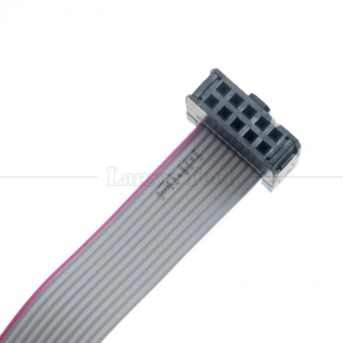 Mulher para Mulher 10 PIN 1,27mm Pitch IDC 2,54mm Conector GPIO Cable de fio de fita plana cinza para discos rígidos CD Raspberry Pi 2