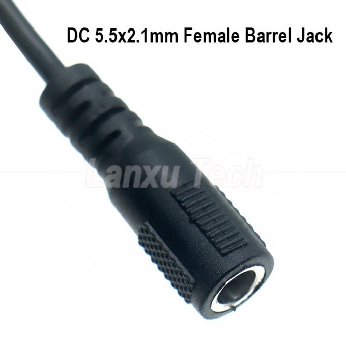 Customization OEM DC Feminino 5.5x2.1mm Jack de barril para JST 2 PIN XH 2.54mm Pitch Feminino Conector Harness Cable 3