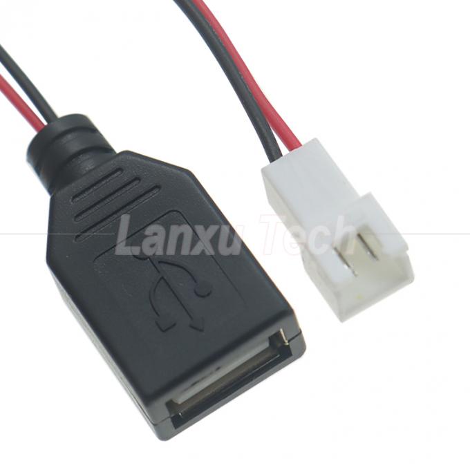 USB Tipo A Fêmea para JST XH 2.54 Pitch 2 Pin Fêmea Socket Cable 1