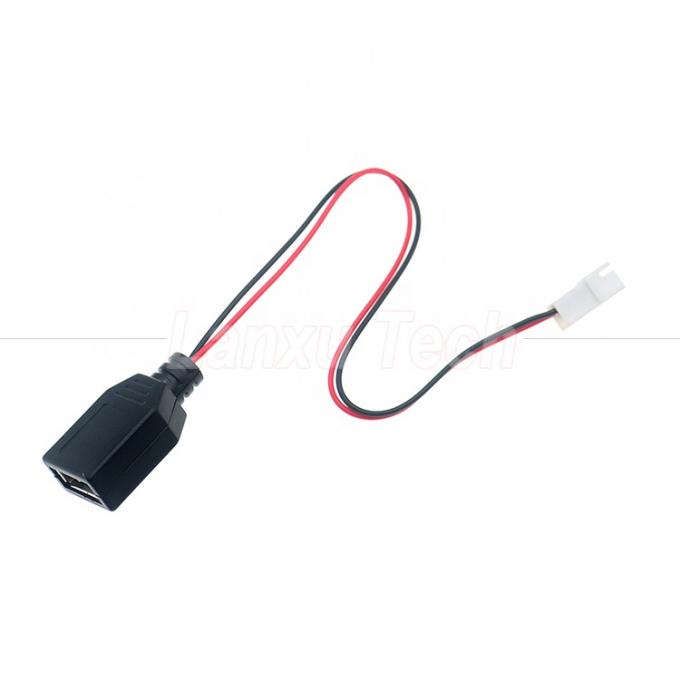 USB Tipo A Fêmea para JST XH 2.54 Pitch 2 Pin Fêmea Socket Cable 3