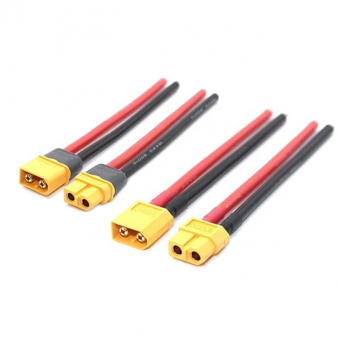 12AWG 16AWG 100mm 150mm 200mm XT30U XT60 XT60H XT90 Conector macho Fêmea para fios nus Arnês de cabo final para bateria de motor Fpv 1