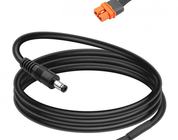 DC 5.5x2.1mm 5.5x2.5mm Plug Jack de barril masculino para XT60 Conector de bateria Cabo de fio para painel solar FPV 1
