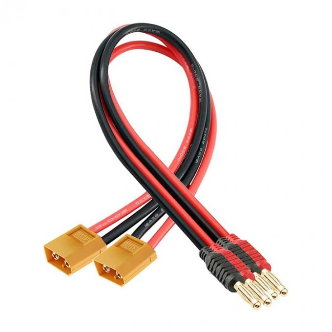 14AWG XT60 Plug masculino para 4mm Banana Connector Cable para RC Lipo Battery Charge FPV Drone 1