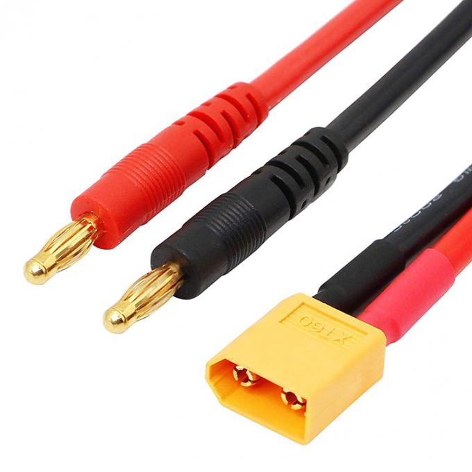 14AWG XT60 Plug masculino para 4mm Banana Connector Cable para RC Lipo Battery Charge FPV Drone 2