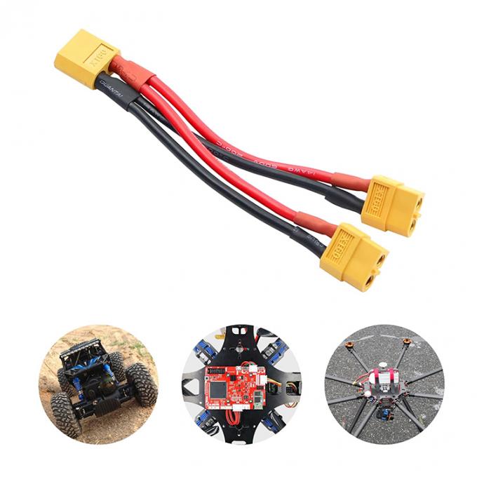 14AWG XT60 1 Homem para 2 Mulher Y Splitter Extension Cable para bateria RC Lipo 5