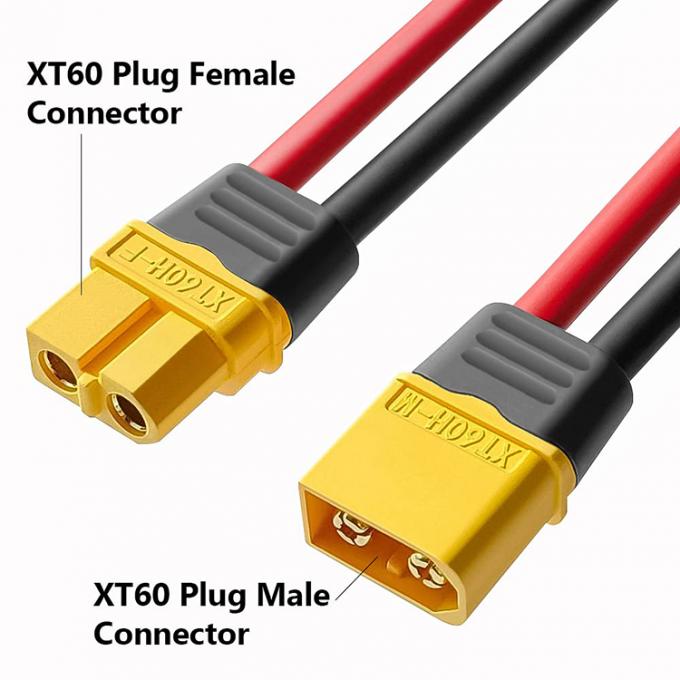12AWG 100mm 150mm Silicon Wire XT60 XT60H XT60U Conector Homem Fêmea Cabos de conecção para bateria FPV 0