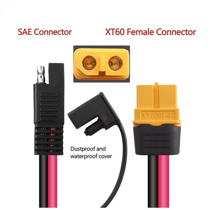 12AWG SAE para XT60 Conector Adaptador Cable de Extensão para Estação de Energia Solar Gerador Lipo Bateria 1